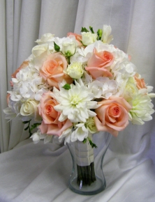 Bride in Peach Bouquet - $275.00